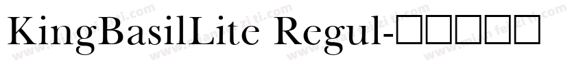 KingBasilLite Regul字体转换